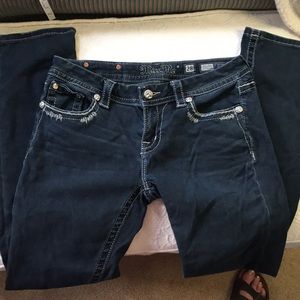 Miss me dark wash mid rise easy straight